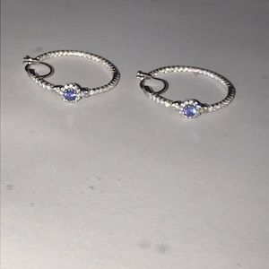 Sterling silver and diamonique earrings